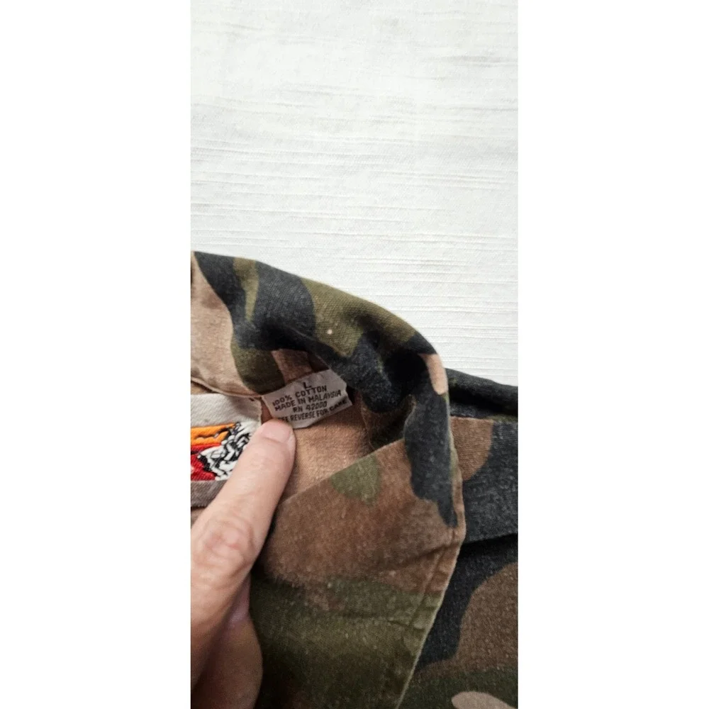 Winchester Mens Camo Hunting Jacket Large Cotton Woodland Camouflage Field Coat - Picture 2 of 12